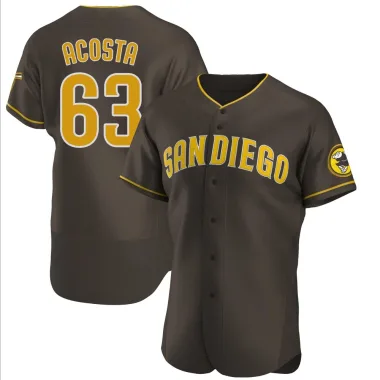 Daison Acosta Men's Authentic San Diego Padres Brown Road Jersey