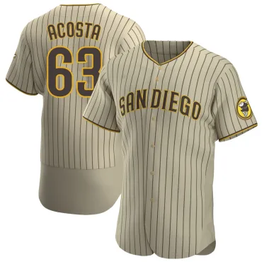 Daison Acosta Men's Authentic San Diego Padres Tan/Brown Alternate Jersey