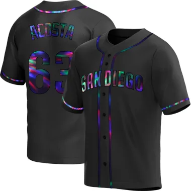 Daison Acosta Youth Replica San Diego Padres Black Holographic Alternate Jersey