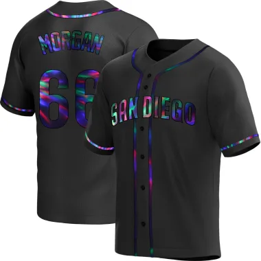 David Morgan Men's Replica San Diego Padres Black Holographic Alternate Jersey