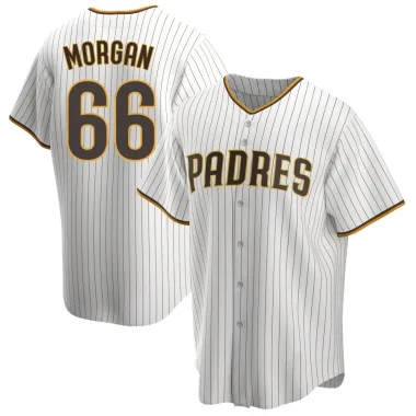 David Morgan Men's Replica San Diego Padres White/Brown Home Jersey