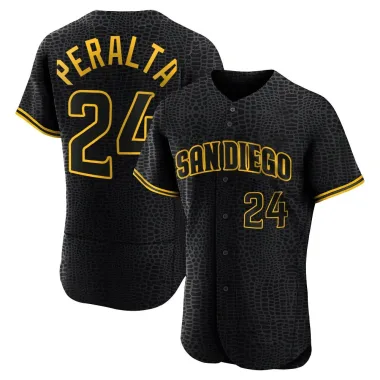 David Peralta Men's Authentic San Diego Padres Black Snake Skin City Jersey