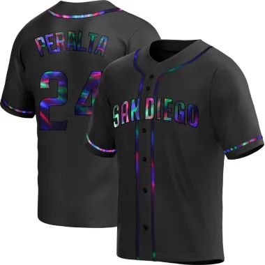 David Peralta Men's Replica San Diego Padres Black Holographic Alternate Jersey