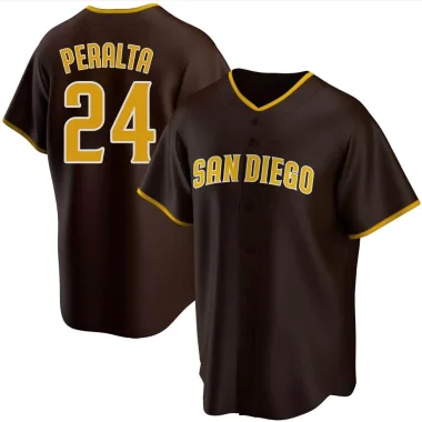 David Peralta Men's Replica San Diego Padres Brown Road Jersey