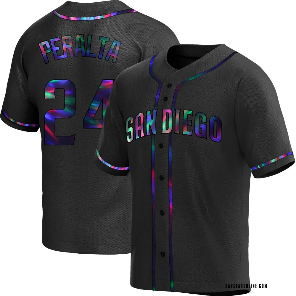 David Peralta Youth Replica San Diego Padres Black Holographic Alternate Jersey