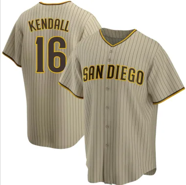 Fred Kendall Men's Replica San Diego Padres Sand/Brown Alternate Jersey