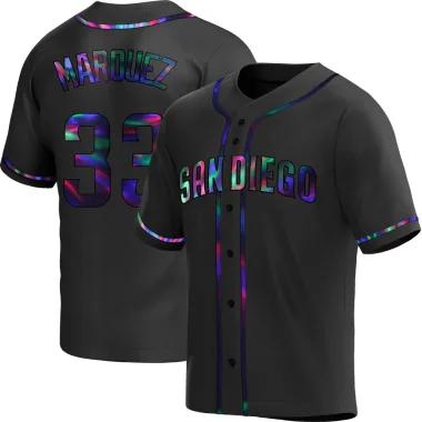 German Marquez Men's Replica San Diego Padres Black Holographic Alternate Jersey