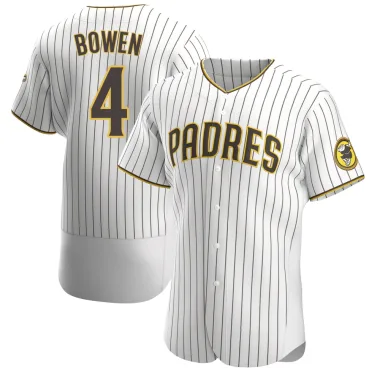 Jase Bowen Men's Authentic San Diego Padres White/Brown Home Jersey