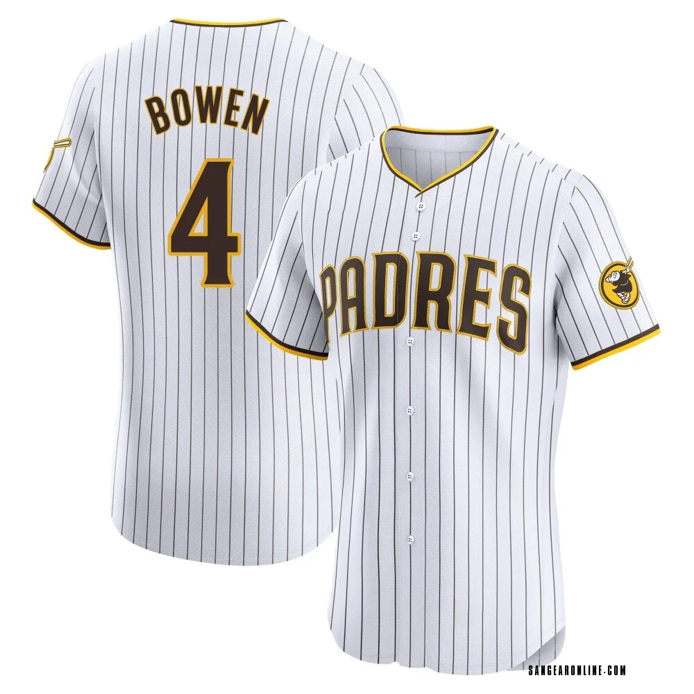 Jase Bowen Men's Elite San Diego Padres White Home Jersey
