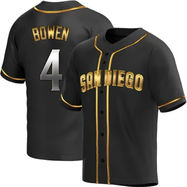 Jase Bowen Men's Replica San Diego Padres Black Golden Alternate Jersey