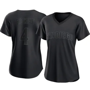 Jase Bowen Women's Authentic San Diego Padres Black Pitch Fashion Jersey
