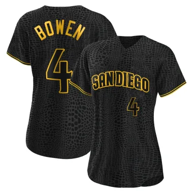 Jase Bowen Women's Authentic San Diego Padres Black Snake Skin City Jersey