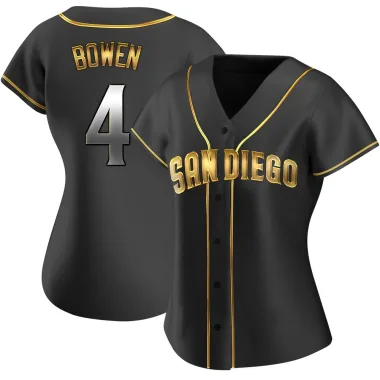 Jase Bowen Women's Replica San Diego Padres Black Golden Alternate Jersey