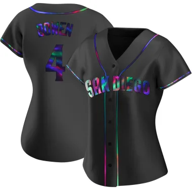 Jase Bowen Women's Replica San Diego Padres Black Holographic Alternate Jersey