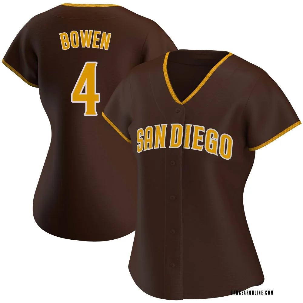 Jase Bowen Women's Replica San Diego Padres Brown Road Jersey