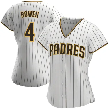 Jase Bowen Women's Replica San Diego Padres White/Brown Home Jersey