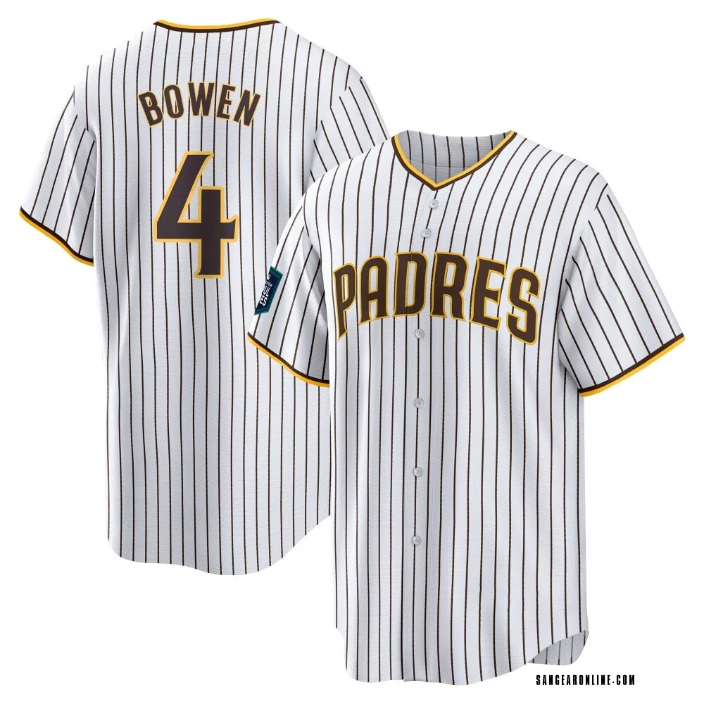 Jase Bowen Youth Replica San Diego Padres White 2024 World Tour Seoul Series Home Jersey