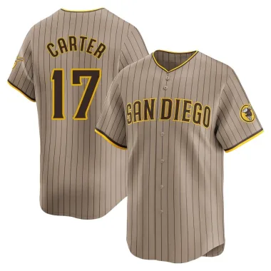 Joe Carter Men's Limited San Diego Padres Tan Alternate Jersey
