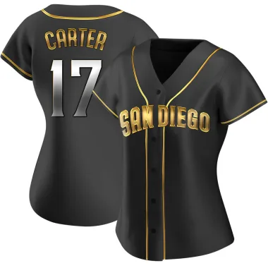 Joe Carter Women's Replica San Diego Padres Black Golden Alternate Jersey