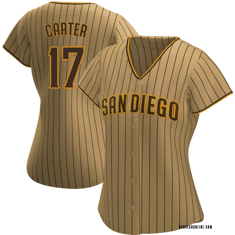 Joe Carter Women's Replica San Diego Padres Tan/Brown Alternate Jersey