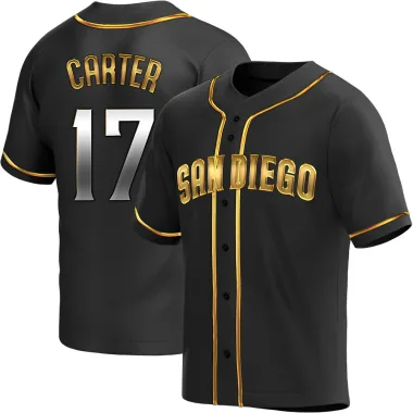 Joe Carter Youth Replica San Diego Padres Black Golden Alternate Jersey