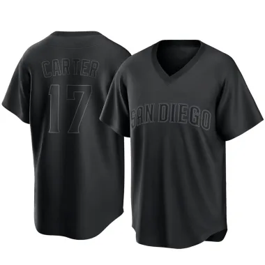 Joe Carter Youth Replica San Diego Padres Black Pitch Fashion Jersey