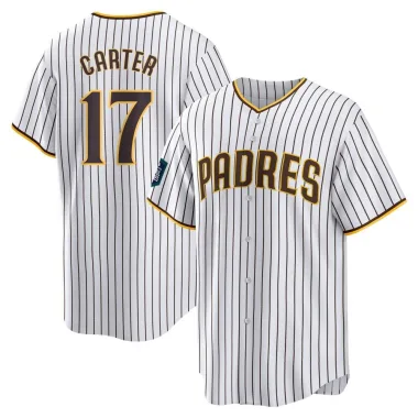 Joe Carter Youth Replica San Diego Padres White 2024 World Tour Seoul Series Home Jersey