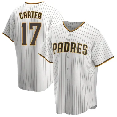 Joe Carter Youth Replica San Diego Padres White/Brown Home Jersey