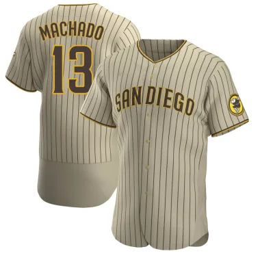 Manny Machado Men's Authentic San Diego Padres Tan/Brown Alternate Jersey