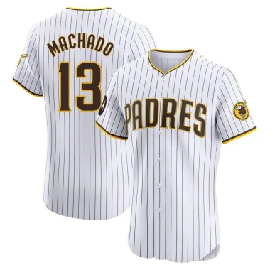 Manny Machado Men's Elite San Diego Padres White Home Patch Jersey
