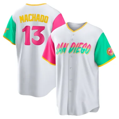 Manny Machado Men's Replica San Diego Padres White 2022 City Connect Jersey