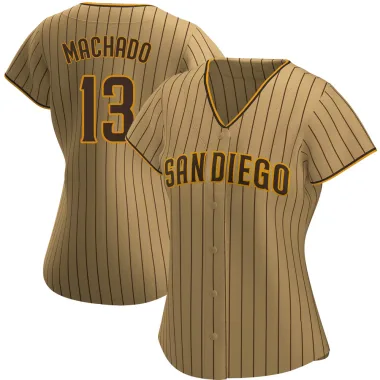 Manny Machado Women's Authentic San Diego Padres Tan/Brown Alternate Jersey