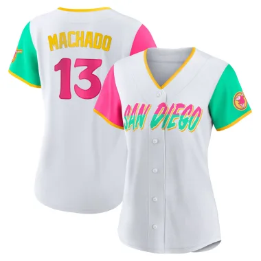 Manny Machado Women's Authentic San Diego Padres White 2022 City Connect Jersey