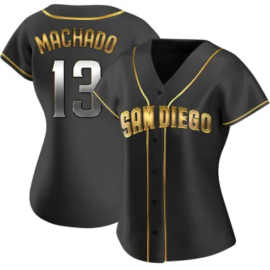 Manny Machado Women's Replica San Diego Padres Black Golden Alternate Jersey