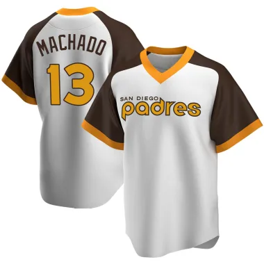 Manny Machado Youth Replica San Diego Padres White Home Cooperstown Collection Jersey