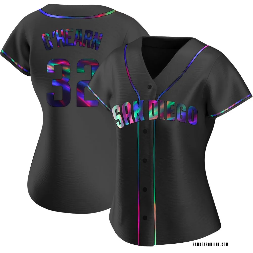 Ryan O'Hearn Women's Replica San Diego Padres Black Holographic Alternate Jersey