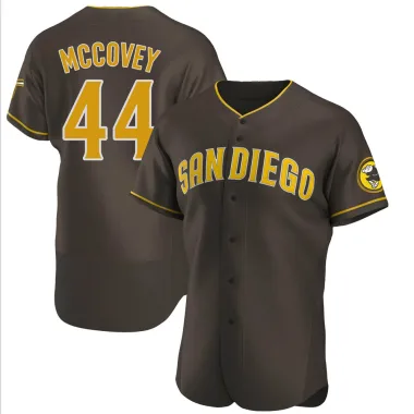 Willie Mccovey Men's Authentic San Diego Padres Brown Road Jersey