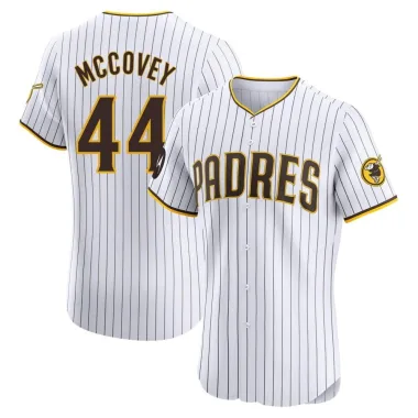 Willie Mccovey Men's Elite San Diego Padres White Home Patch Jersey