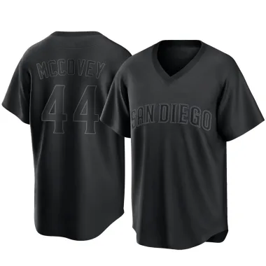 Willie Mccovey Men's Replica San Diego Padres Black Pitch Fashion Jersey