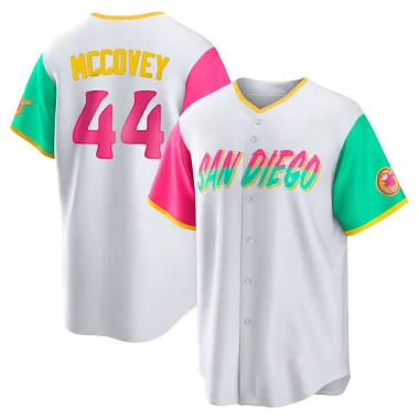 Willie Mccovey Men's Replica San Diego Padres White 2022 City Connect Jersey
