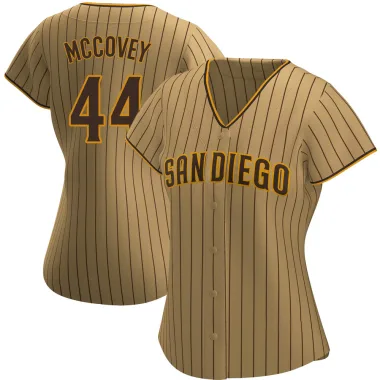 Willie Mccovey Women's Replica San Diego Padres Tan/Brown Alternate Jersey