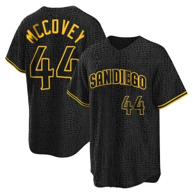 Willie Mccovey Youth Replica San Diego Padres Black Snake Skin City Jersey