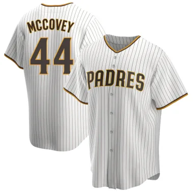 Willie Mccovey Youth Replica San Diego Padres White/Brown Home Jersey